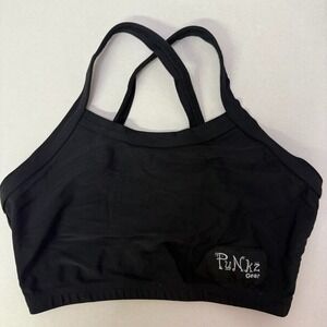 Lexi Luu Girls Punkz Gear Dance Cheer Crop Top - Size‎ L - Black